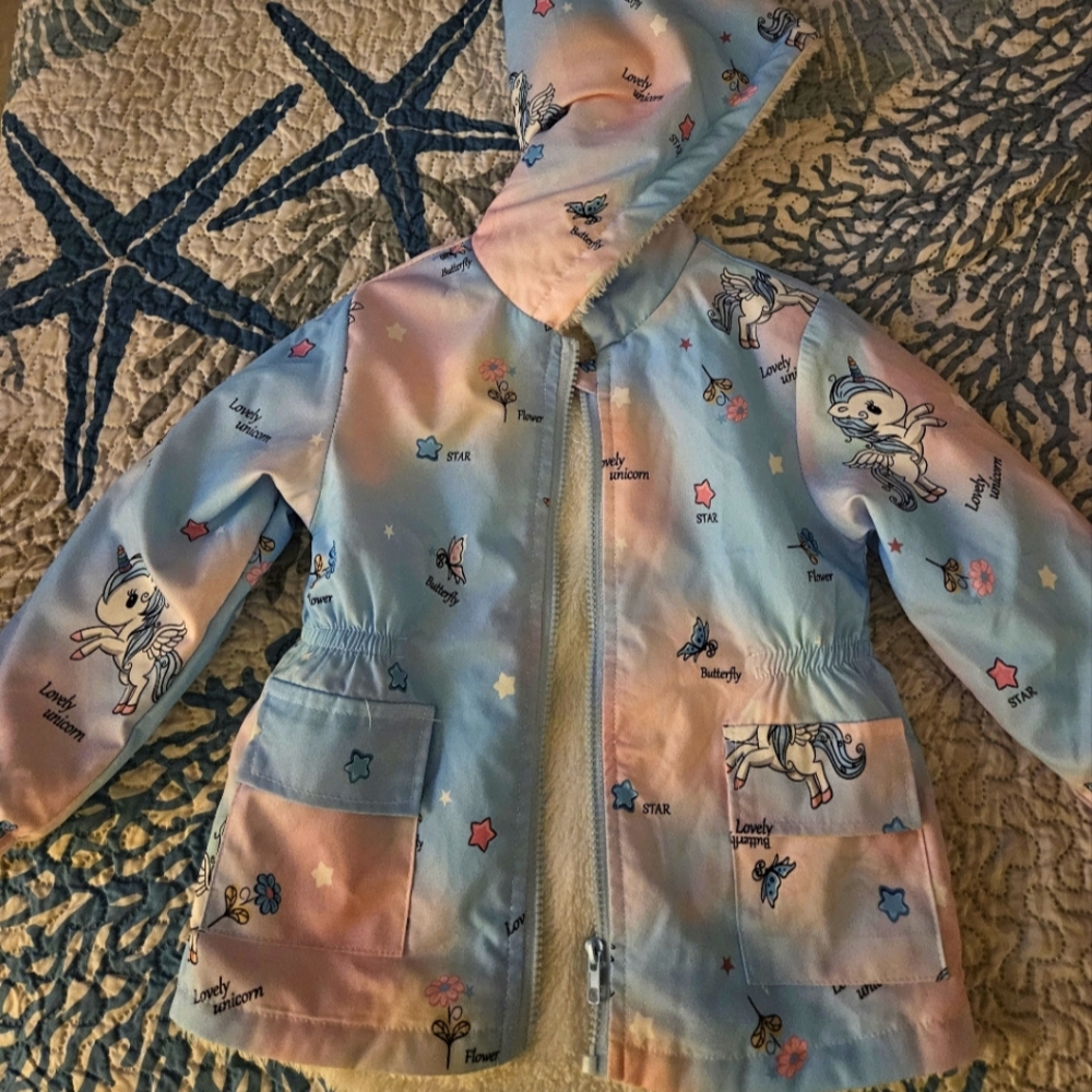 Toddler girls unicorn jacket